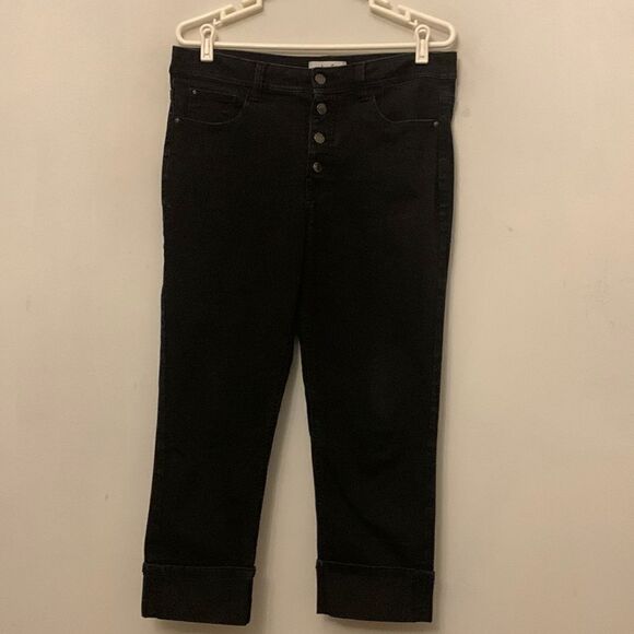 Angels black jeans Heritage Convertible Capri Size 12 EUC - Picture 1 of 9
